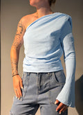 Amalia One Shoulder Top light Blue