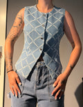 Denim Gilet Light Blue